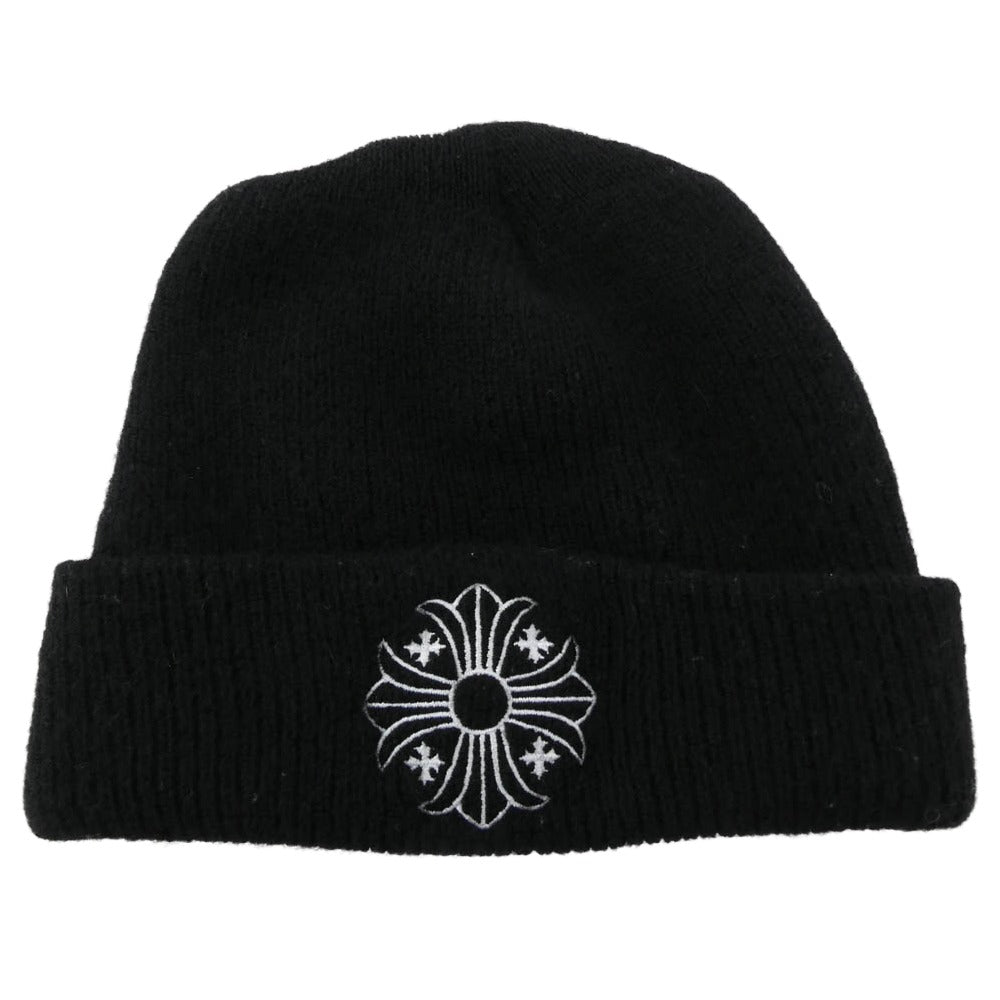 CHROME HEARTS クロムハーツ（原本無） WOOL WATCH CAP CHプラス刺繍 ウール ビーニー ニットキャップ ブラック系【中古】