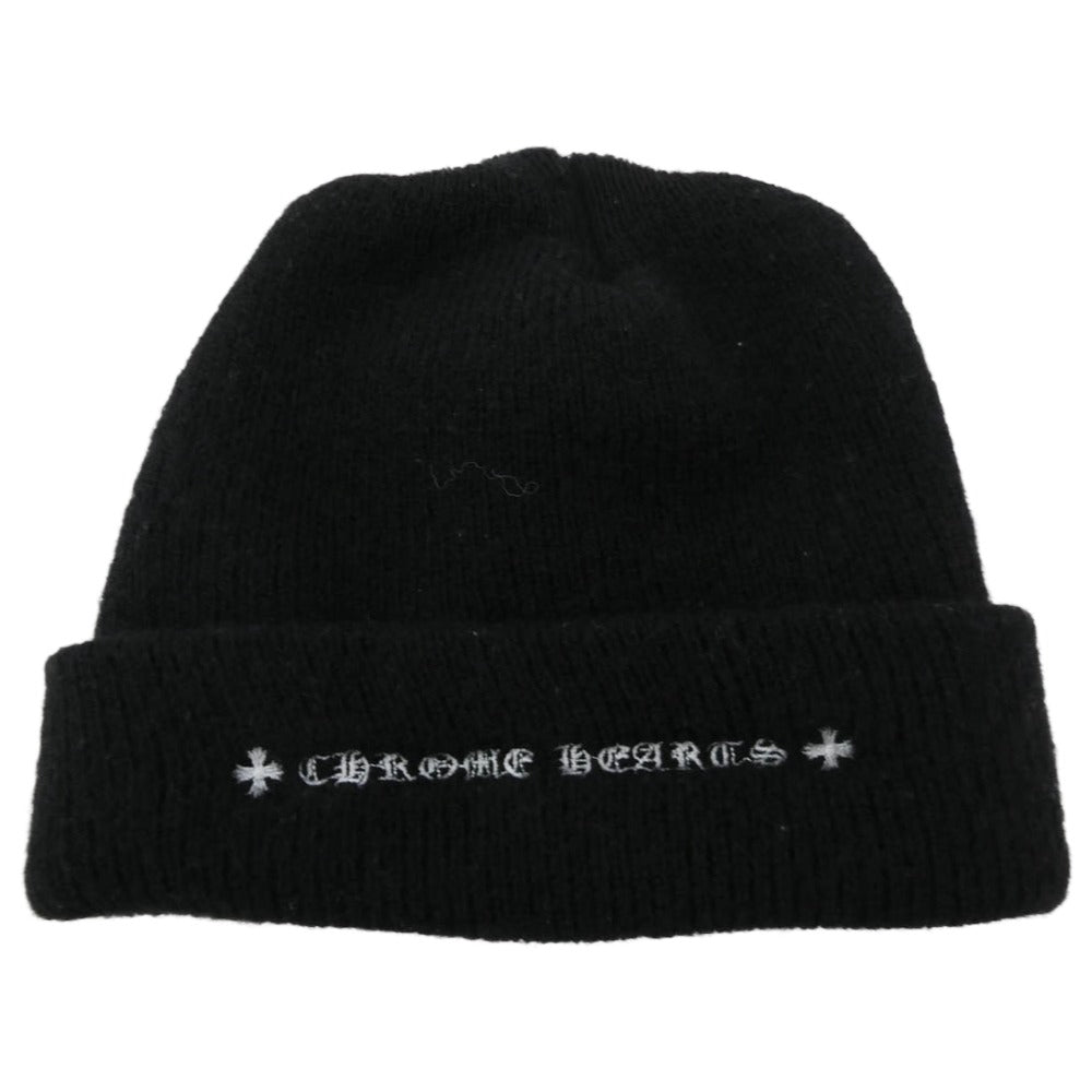 CHROME HEARTS クロムハーツ（原本無） WOOL WATCH CAP CHプラス刺繍 ウール ビーニー ニットキャップ ブラック系【中古】