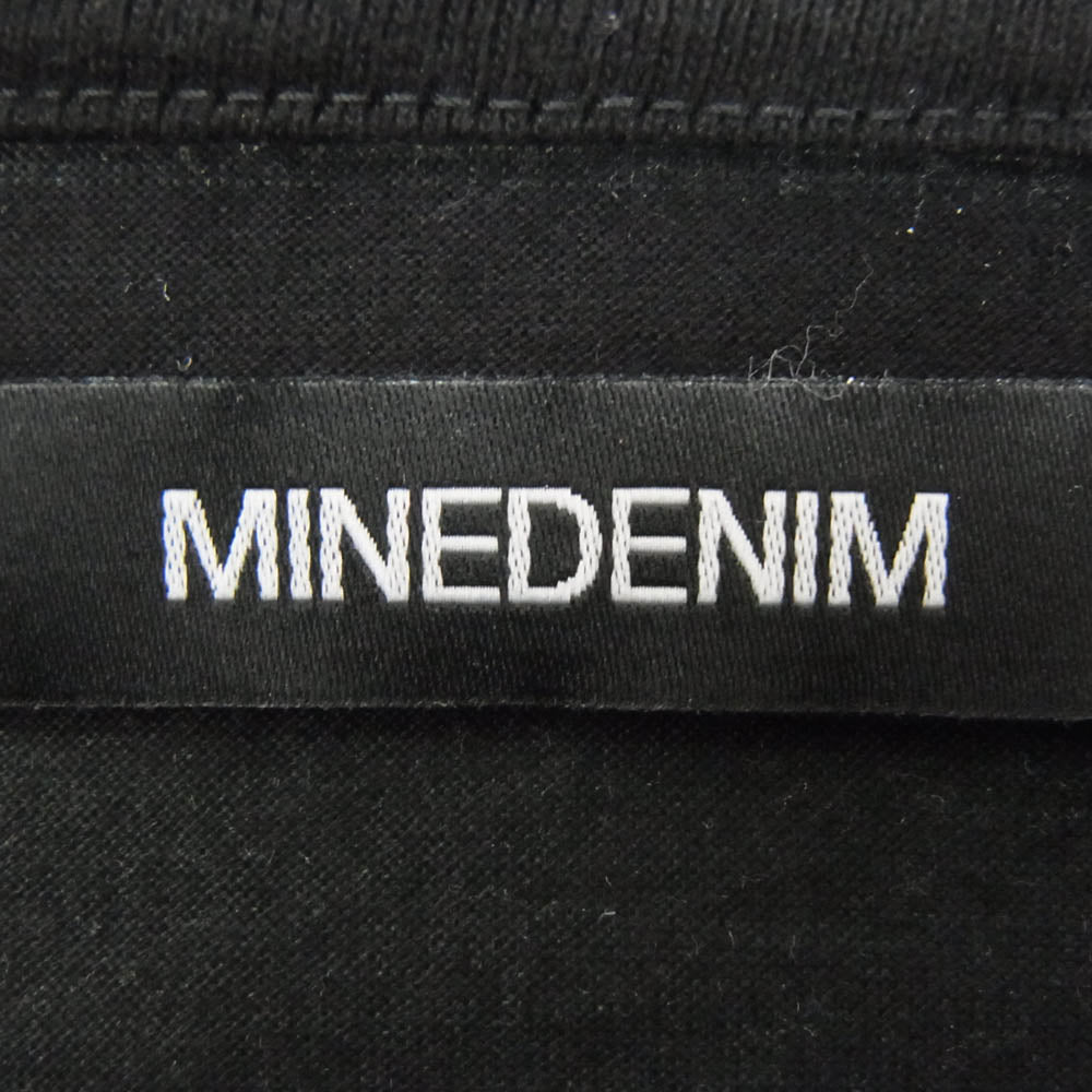 MINEDENIM マインデニム 25SS 2503-4001-98-L2 Seepage Border Crewneck 半袖 Tシャツ ブラック系 L【中古】
