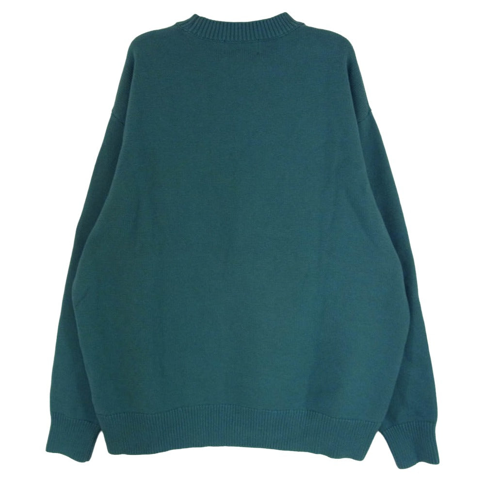HYSTERIC GLAMOUR ヒステリックグラマー 25AW 02253NS01 ENDLESS ROCK 編込 セーター クルーネック ニット グリーン系 L【中古】