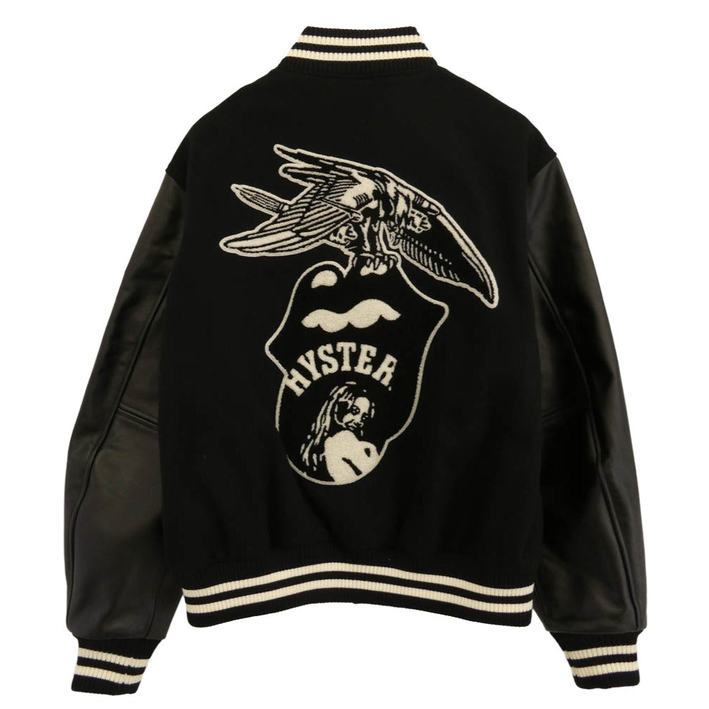 HYSTERIC GLAMOUR ヒステリックグラマー 24AW 02243AB19 THE ROLLING STONES HYS LOVES 1975 US TOUR 刺繍 スタジャン ブラック系 XL【美品】【中古】