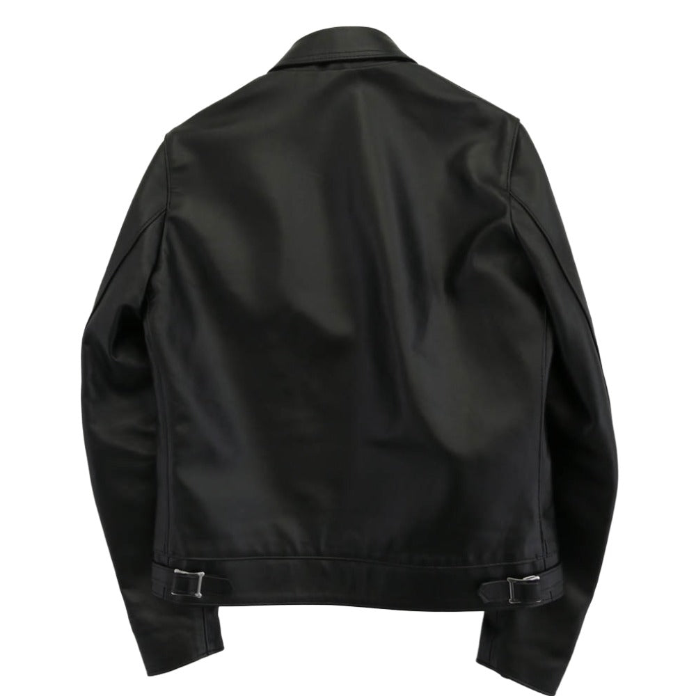 Lewis Leathers ルイスレザー 550T Nebraska ネブラスカ タイトフィット 裏地タータンチェック シングルライダース レザージャケット ブラック系 40【美品】【中古】