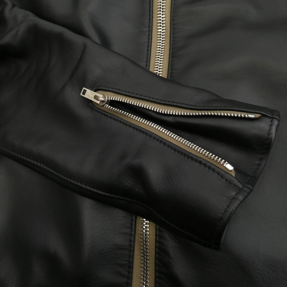 Lewis Leathers ルイスレザー 550T Nebraska ネブラスカ タイトフィット 裏地タータンチェック シングルライダース レザージャケット ブラック系 40【美品】【中古】