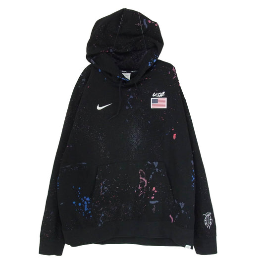 NIKE ナイキ USA M NK SOLO FLC PO HD OLYB BLACK WHITE フーディー パーカー ブラック系 XL【中古】