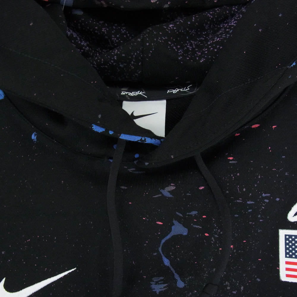 NIKE ナイキ USA M NK SOLO FLC PO HD OLYB BLACK WHITE フーディー パーカー ブラック系 XL【中古】