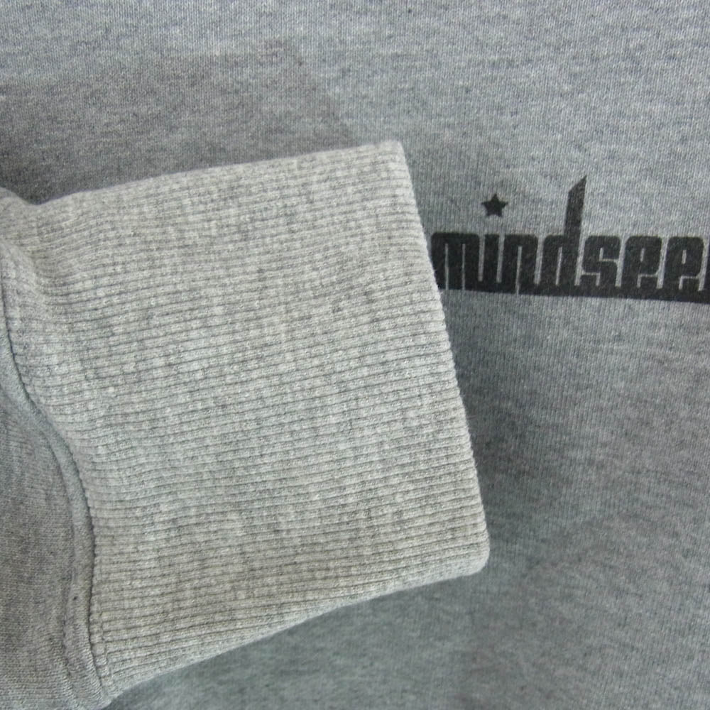 MINDSEEKER マインドシーカー ロゴプリント スウェット クルーネック 丸首 トレーナー グレー系 M【中古】