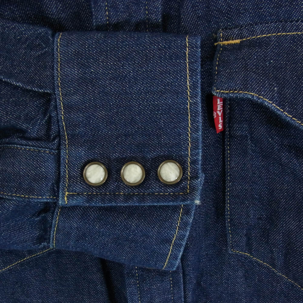 FACETASM ファセッタズム YA-SH-U07 × Levi’s リーバイス RIB SAWTOOTH WEATERN SHIRT ウエスタン デニム シャツ インディゴブルー系 L【中古】