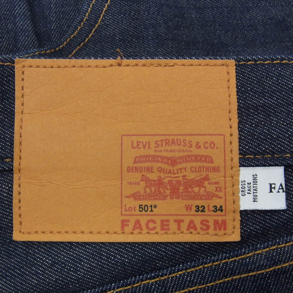 FACETASM ファセッタズム YA-PT-U09 × Levi’s リーバイス 501 デニム パンツ インディゴブルー系 32【中古】