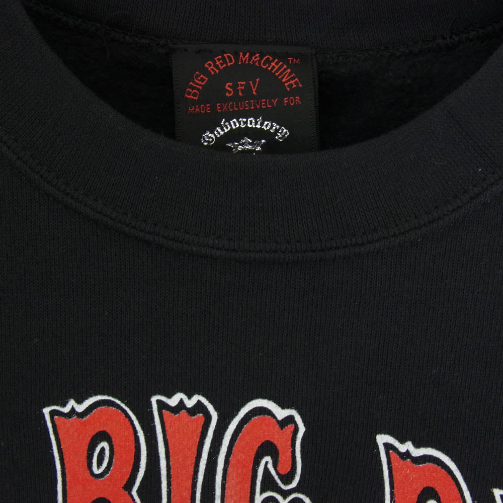 GABOR ガボール Gaboratory international ガボラトリー インターナショナル BIG RED MACHINE BIKERS クルーネック スウェット ブラック系 M【中古】