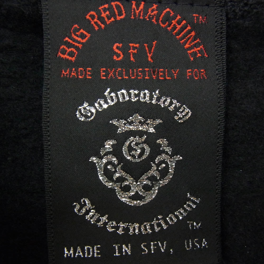 GABOR ガボール Gaboratory international ガボラトリー インターナショナル BIG RED MACHINE BIKERS クルーネック スウェット ブラック系 M【中古】