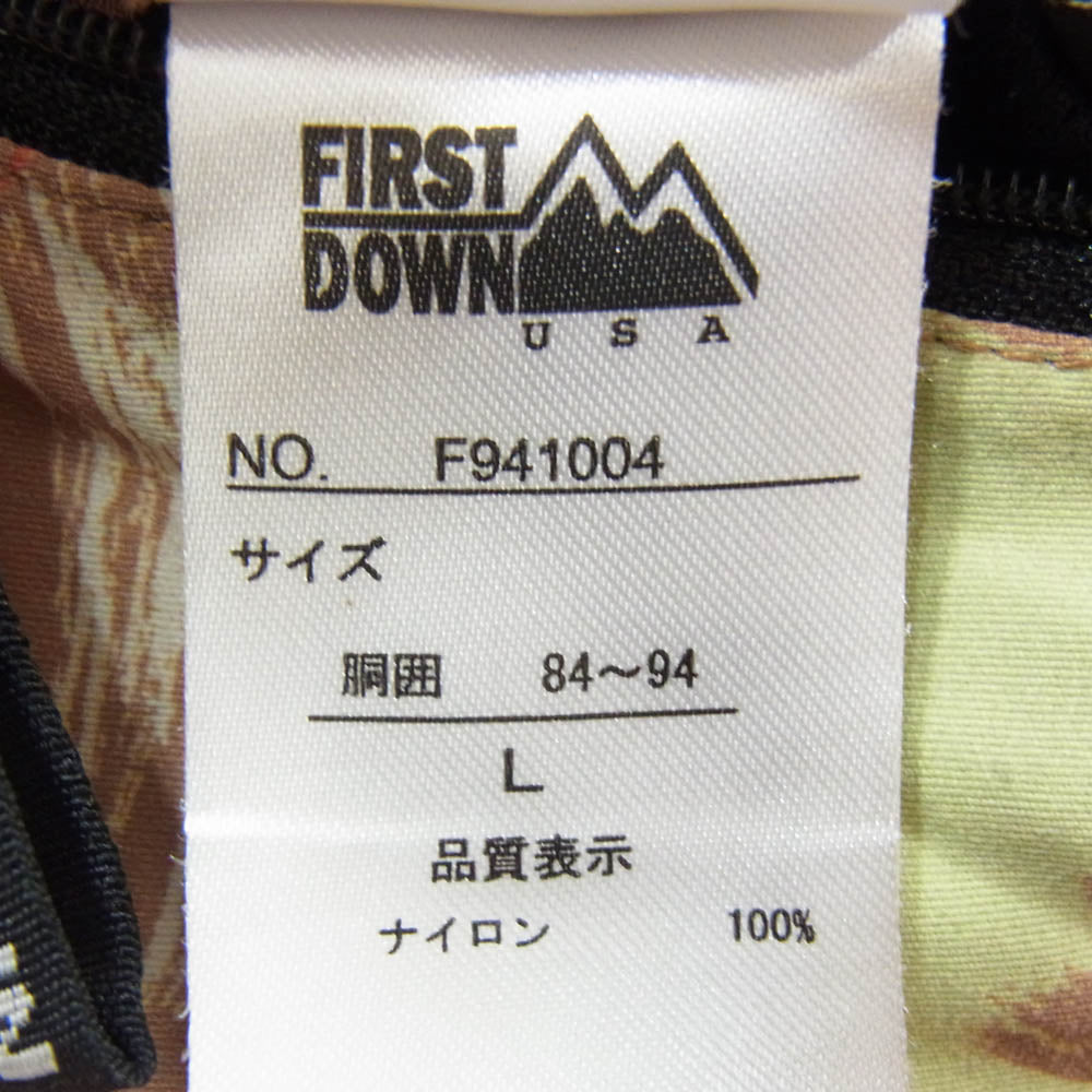 FIRST DOWN ファーストダウン F941004 総柄 ナイロン イージーパンツ マルチカラー系 L【中古】
