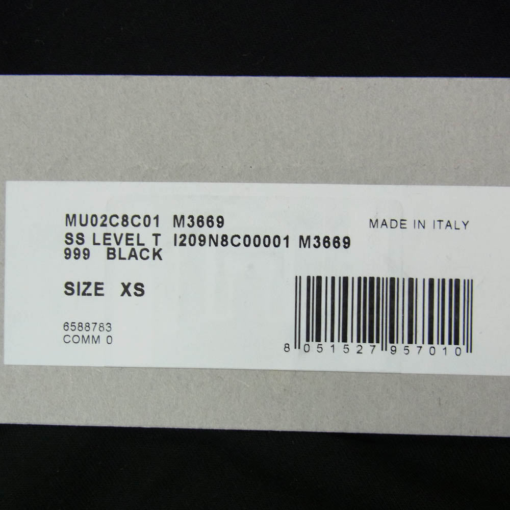 Rick Owens リックオウエンス I209N8C00001 SS LEVEL T-SHIRT モンクレール プリント 半袖 レベル Tシャツ ブラック系 S【中古】