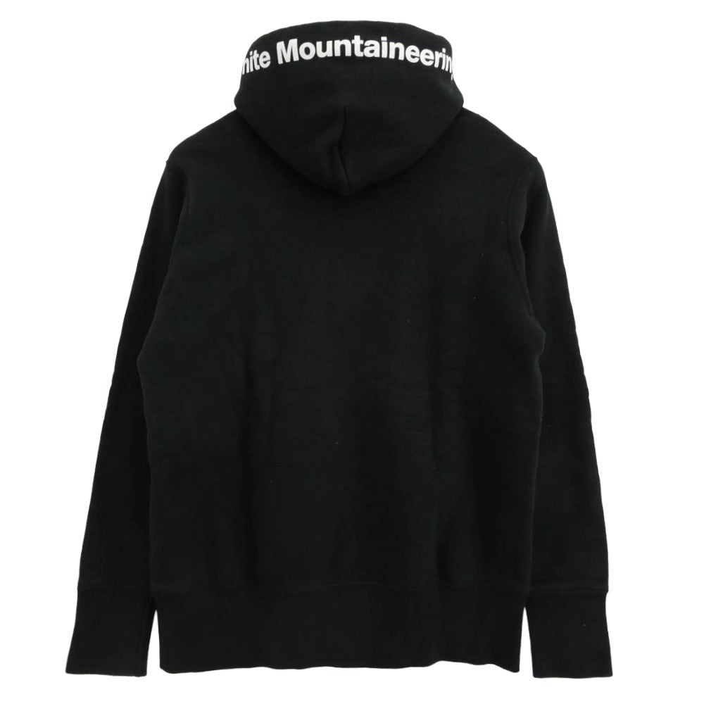 WHITE MOUNTAINEERING ホワイトマウンテニアリング ×Loop WHEELER ループ ウィラー logo printed HOODIE ロゴプリント フーディ パーカー ブラック系 M【中古】