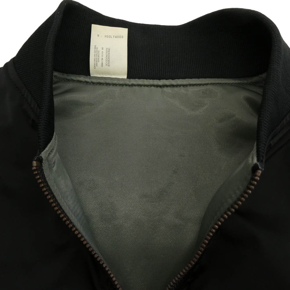 N.HOOLYWOOD エヌハリウッド 17SS 971-BL02 L-2B JACKET SPECIAL フライト ジャケット ブルゾン ブラック系 38【中古】