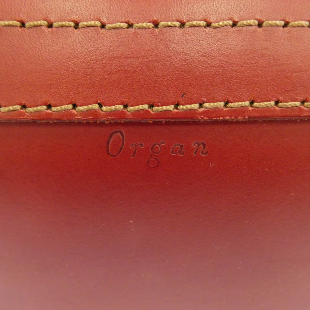 ORGAN オルガン HERZ ヘルツ 箱型 2WAY ハンドバッグ ショルダーバッグ レッド系【中古】