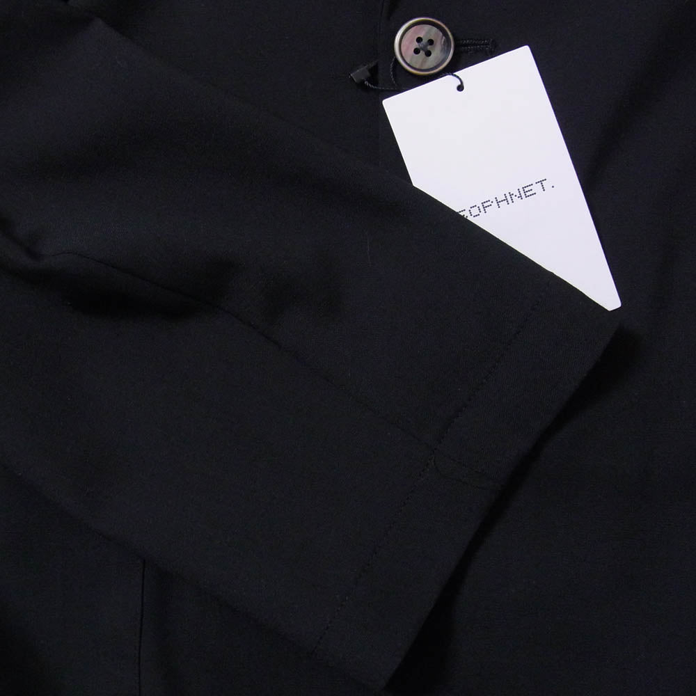 SOPHNET. ソフネット 25AW SPNT-252034 HIGH-TWIST POPLIN JACKET ポプリン テーラード ジャケット サイズ3 ブラック系 3【新古品】【未使用】【中古】