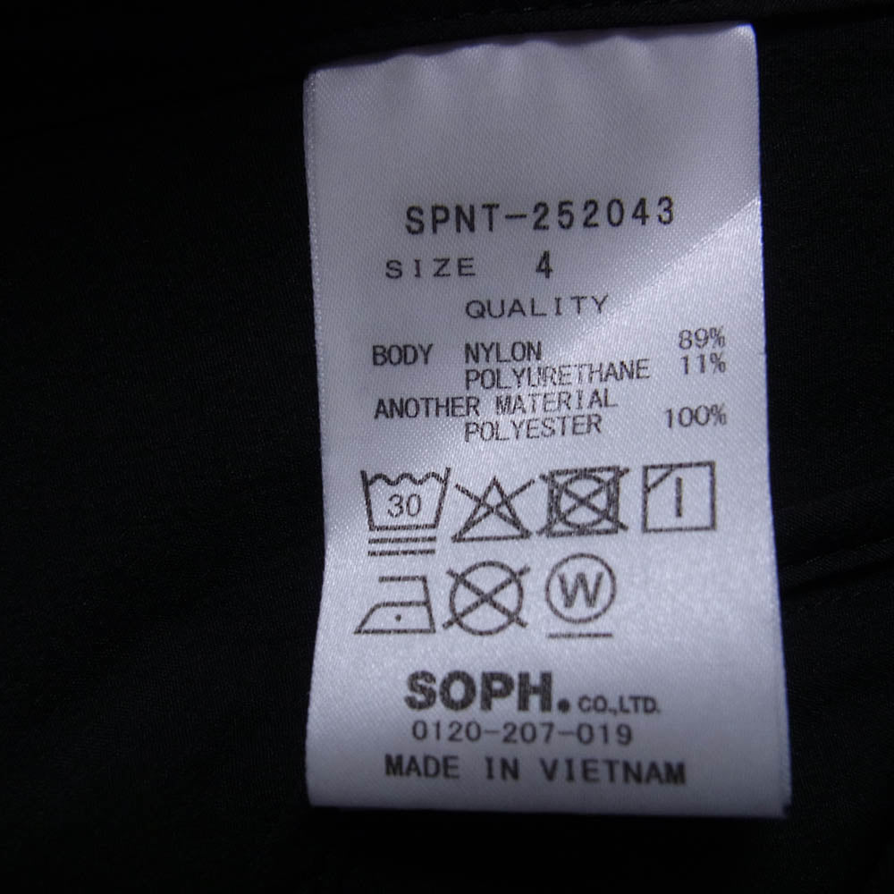 SOPHNET. ソフネット 25AW SPNT-252043 EX. BLEISURE JACKET BLACK ベンチレーション ナイロン テーラード ジャケット ブラック系 4【新古品】【未使用】【中古】