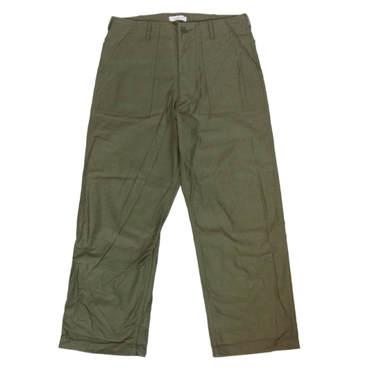 WTAPS ダブルタップス BRDT-PTM01 WMILL-TROUSER02 TROUSERS COTTON SATIN ミル ユーティリティ トラウザーズ ベイカー パンツ カーキ系 01【中古】