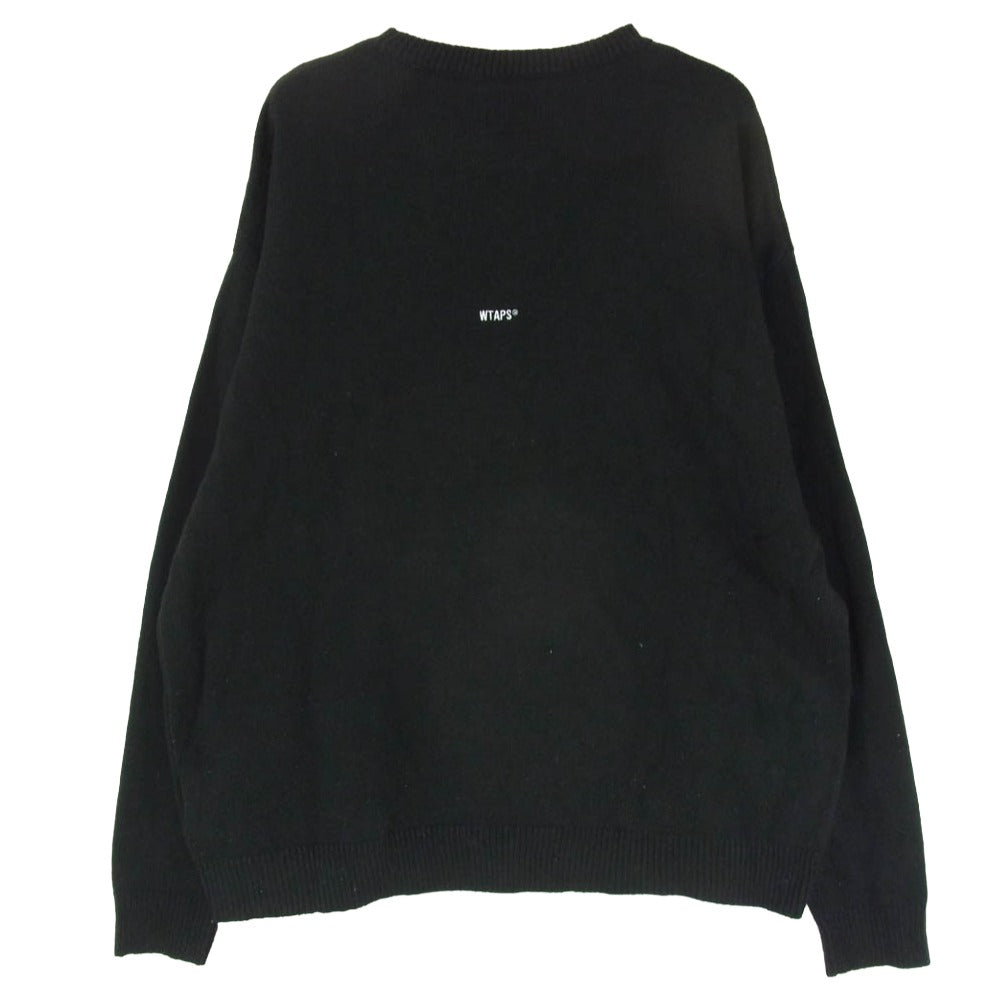 WTAPS ダブルタップス 21AW 212MADT-KNM02 VIBES SWEATER バイブス セーター ニット ブラック系 X03【中古】