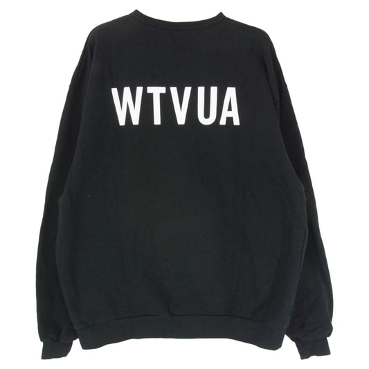 WTAPS ダブルタップス 202ATDT-CP01S WTVUA ロゴ プリント クルーネック スウェット ブラック系 X05【中古】