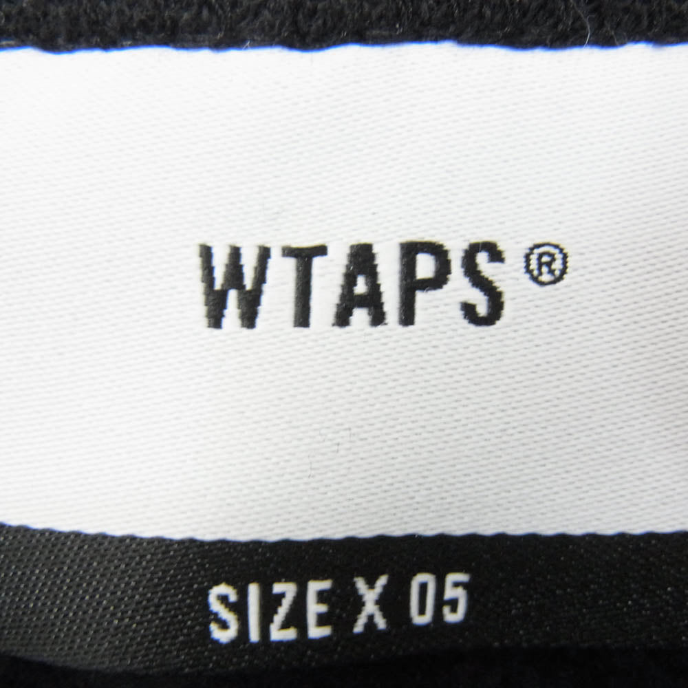 WTAPS ダブルタップス 202ATDT-CP01S WTVUA ロゴ プリント クルーネック スウェット ブラック系 X05【中古】