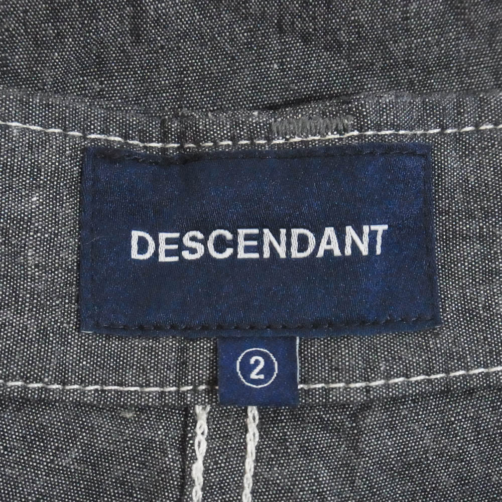 DESCENDANT ディセンダント 25SS 251WVDS-PTM03 BAKER CHAMBRAY TROUSERS ベイカー シャンブレー トラウザー パンツ ブラック系 2【中古】