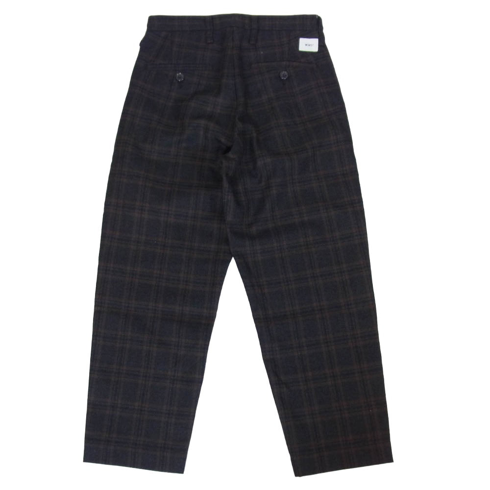 WTAPS ダブルタップス 20AW 202TQDT-PTM06 TUCK TROUSERS ウール トラウザー パンツ ネイビー系 01【中古】