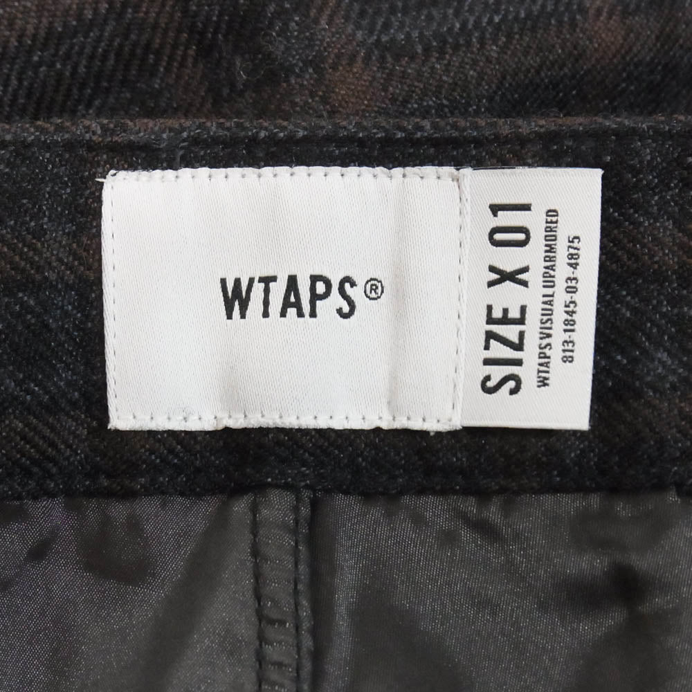 WTAPS ダブルタップス 20AW 202TQDT-PTM06 TUCK TROUSERS ウール トラウザー パンツ ネイビー系 01【中古】