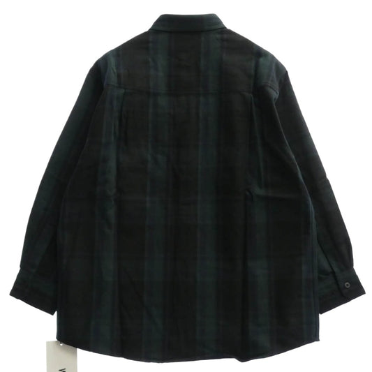 WTAPS ダブルタップス 212TQDT-SHM05 DECK LS COTTON FLANNEL TEXTILE デッキ フランネル 長袖 シャツ グリーン系 S 01【美品】【中古】