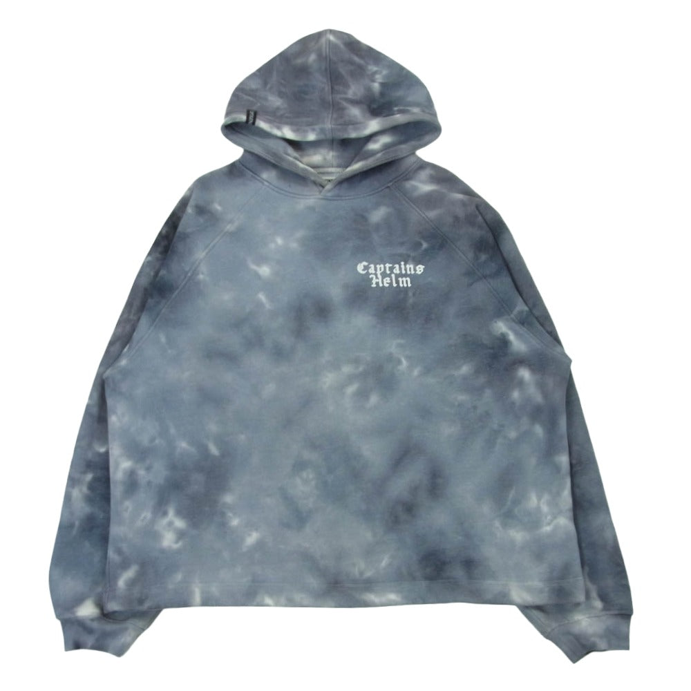 キャプテンズヘルム TIE-DYE BIG HOODIE タイダイ染め ビッグ フーディー プルオーバー パーカー グレー系 L【中古】