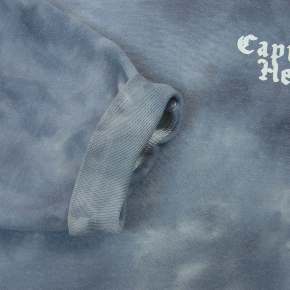キャプテンズヘルム TIE-DYE BIG HOODIE タイダイ染め ビッグ フーディー プルオーバー パーカー グレー系 L【中古】