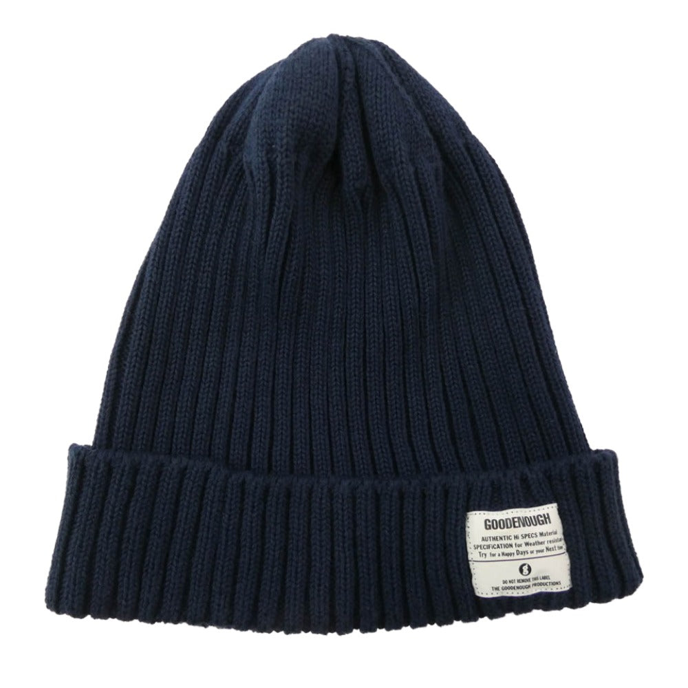GOODENOUGH グッドイナフ GE-138022 RIBBING BEANIE リブ ビーニー ニットキャップ ネイビー系【中古】