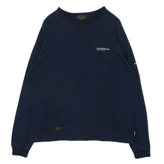 NEIGHBORHOOD ネイバーフッド 2221508N-CSM01S Pendleton LS Crewneck Pocket T-Shirt ペンドルトン クルーネック 長袖 Tシャツ ダークネイビー系 L【中古】