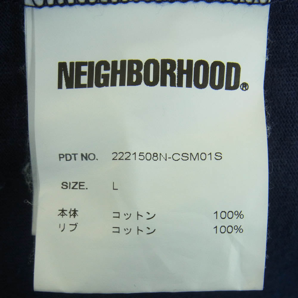 NEIGHBORHOOD ネイバーフッド 2221508N-CSM01S Pendleton LS Crewneck Pocket T-Shirt ペンドルトン クルーネック 長袖 Tシャツ ダークネイビー系 L【中古】