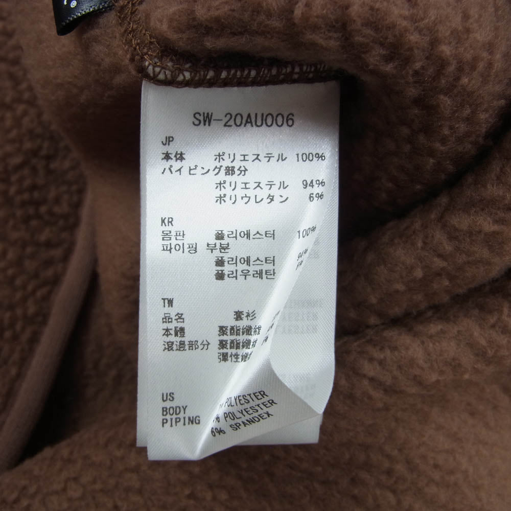 snowpeak スノーピーク SW-20AU00605BR Thermal Boa Fleece Jacket サーマル ボア フリース プルオーバー ジャケット ブラウン系 XL【極上美品】【中古】
