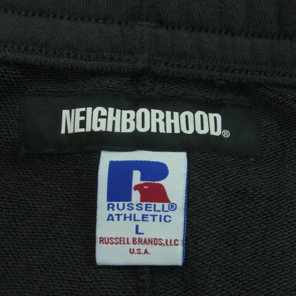 NEIGHBORHOOD ネイバーフッド RUSSELL ATHLETIC SWEAT HALF PANTS スウェット ハーフ パンツ ダークグレー系 L【中古】