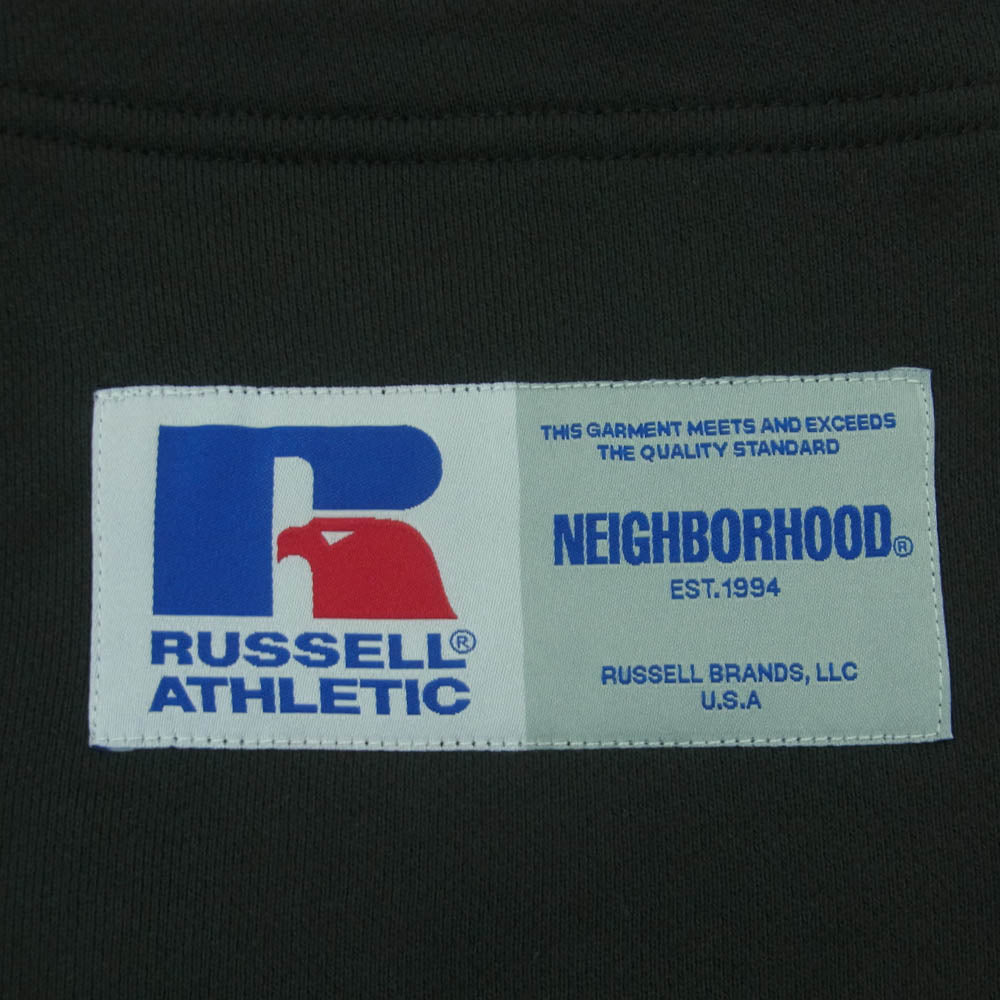 NEIGHBORHOOD ネイバーフッド RUSSELL ATHLETIC SWEAT HALF PANTS スウェット ハーフ パンツ ダークグレー系 L【中古】