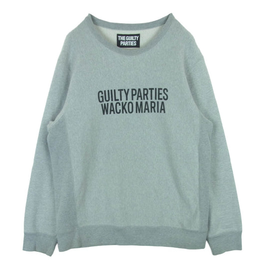 WACKO MARIA ワコマリア guilty parties ロゴ クルーネック スウェット コットン 日本製 グレー系 XL【中古】