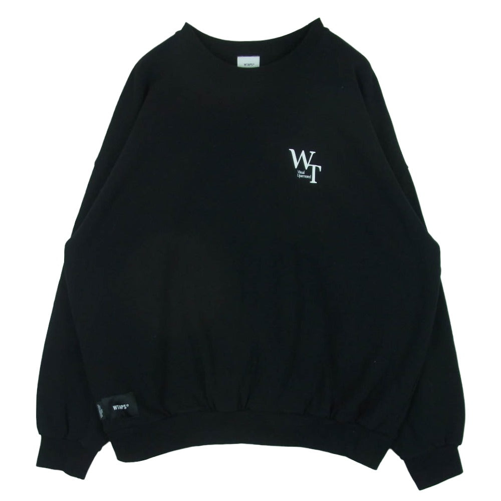 WTAPS ダブルタップス SNEAK COLLECTION VISUAL UPARMORED スニーク クルーネック スウェット ブラック系 04【中古】