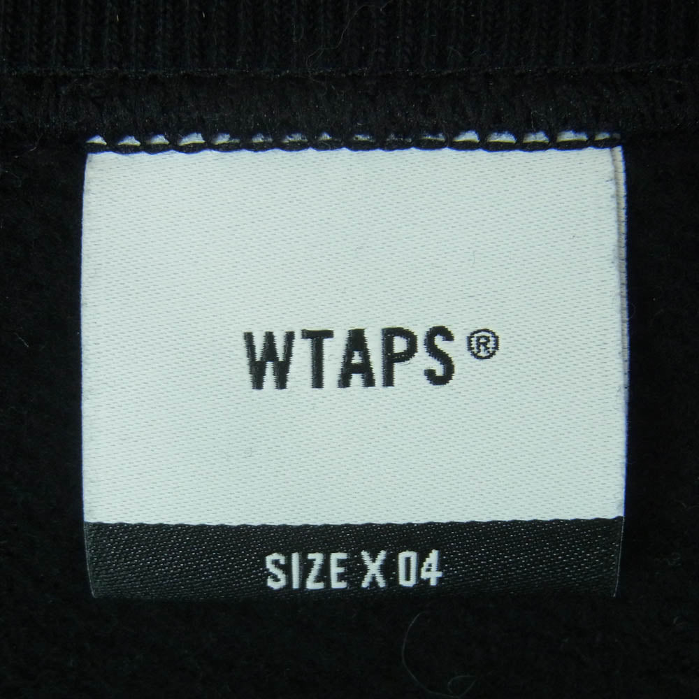 WTAPS ダブルタップス SNEAK COLLECTION VISUAL UPARMORED スニーク クルーネック スウェット ブラック系 04【中古】