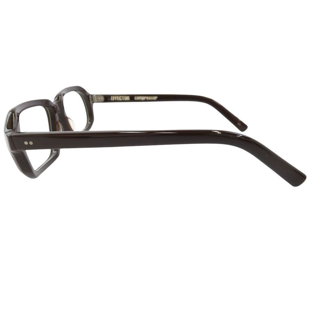 EFFECTOR エフェクター compressor コンプレッサー アイウェア 眼鏡 メガネ フレーム：ブラウン系【中古】