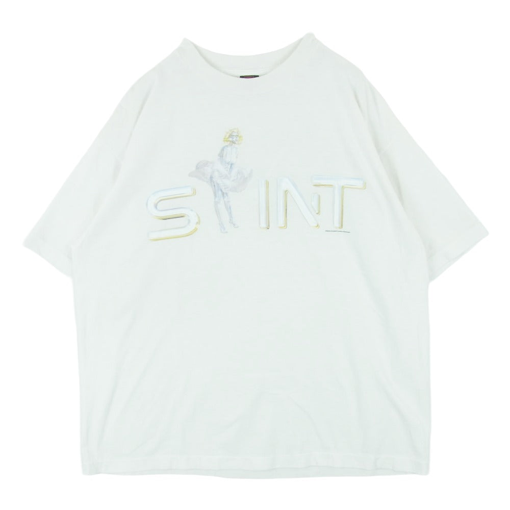 SAINT MICHAEL セントマイケル SM-HR1-0000-C79 SRYM_SS TEE/LOVERS 空山基 プリント 半袖 Tシャツ オフホワイト系 XL【中古】