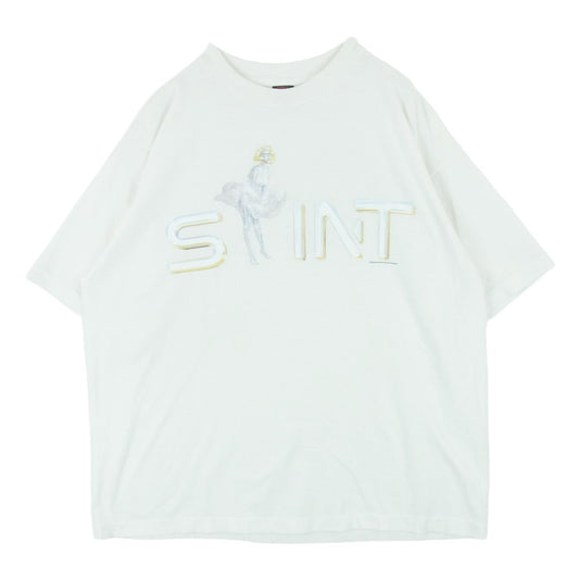 SAINT MICHAEL セントマイケル SM-HR1-0000-C79 SRYM_SS TEE/LOVERS 空山基 プリント 半袖 Tシャツ オフホワイト系 XL【中古】