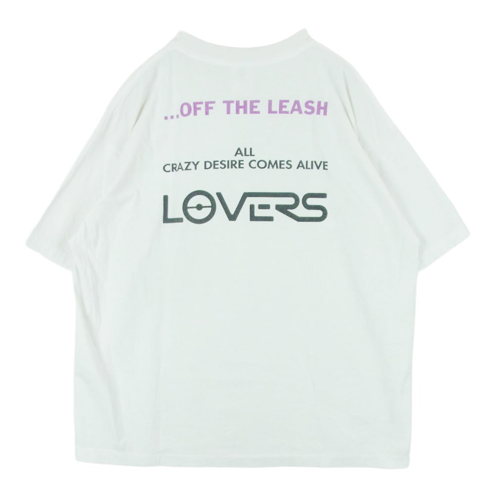 SAINT MICHAEL セントマイケル SM-HR1-0000-C79 SRYM_SS TEE/LOVERS 空山基 プリント 半袖 Tシャツ オフホワイト系 XL【中古】