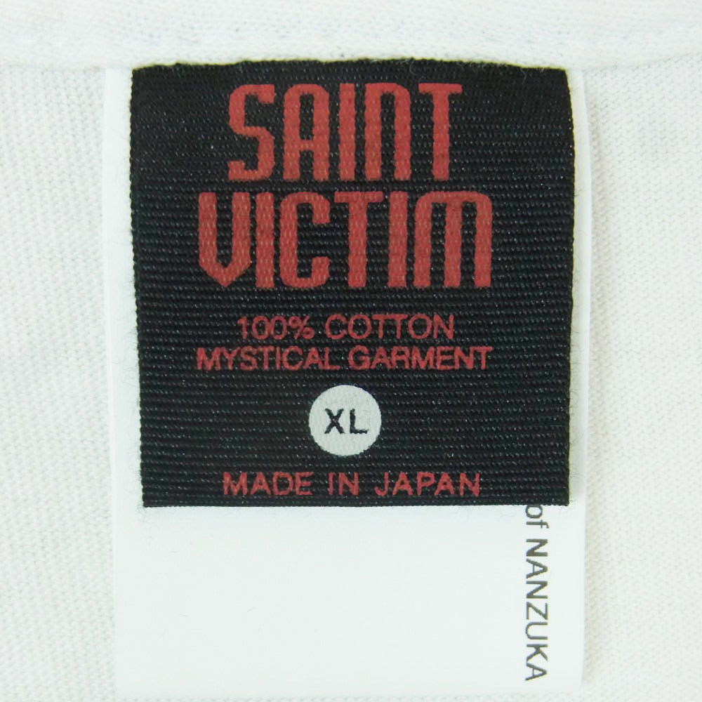 SAINT MICHAEL セントマイケル SM-HR1-0000-C79 SRYM_SS TEE/LOVERS 空山基 プリント 半袖 Tシャツ オフホワイト系 XL【中古】