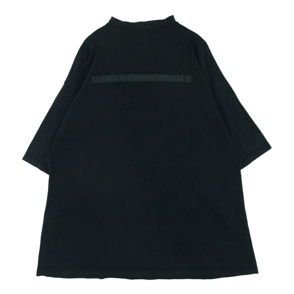 BALENCIAGA バレンシアガ Oversized T-shirt ロゴ プリント 半袖 Tシャツ ポルトガル製 ブラック系 2【中古】