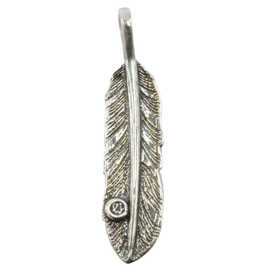 TRAVIS WALKER トラヴィスワーカー 販売証明書付属 feather pendant 18k thunder フェザー ペンダントトップ サンダー シルバー系 ゴールド系【中古】