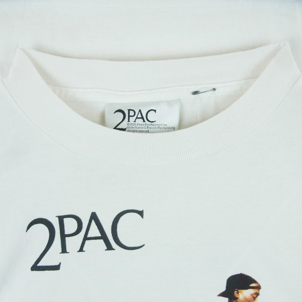 SAINT MICHAEL セントマイケル 25SS SM-HR3-0000-C15 2PAC 2PC_SS TEE 半袖 Tシャツ オフホワイト系 XL【美品】【中古】