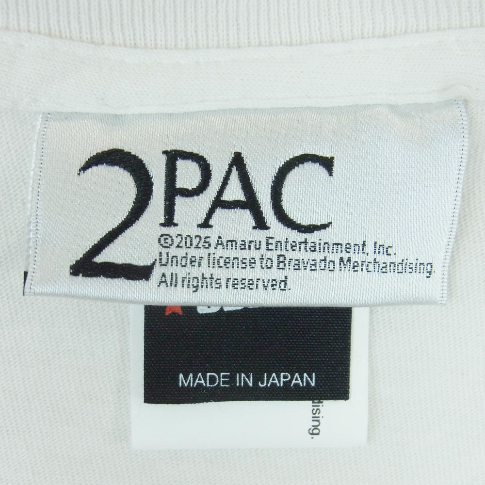 SAINT MICHAEL セントマイケル 25SS SM-HR3-0000-C15 2PAC 2PC_SS TEE 半袖 Tシャツ オフホワイト系 XL【美品】【中古】