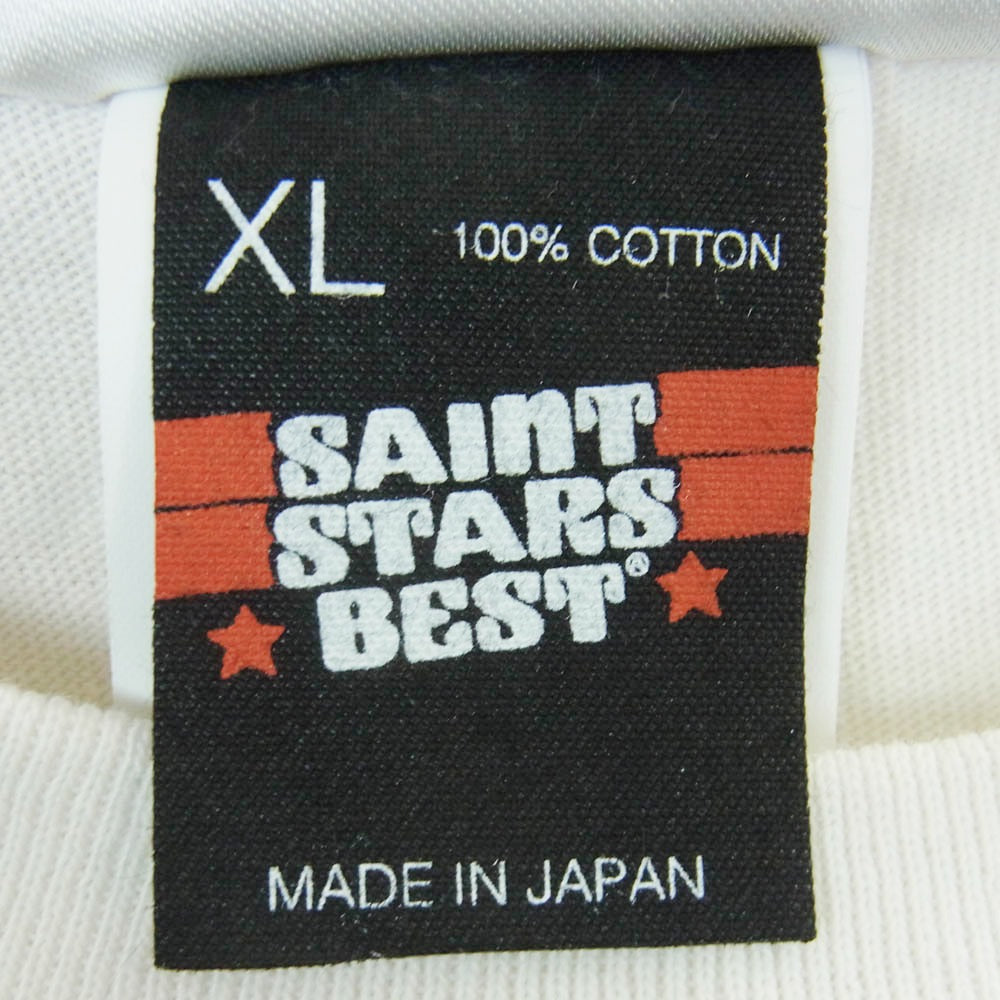 SAINT MICHAEL セントマイケル 25SS SM-HR3-0000-C15 2PAC 2PC_SS TEE 半袖 Tシャツ オフホワイト系 XL【美品】【中古】